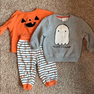 Halloween Jammie Set with Ghost Sweater
